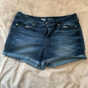 High rise jean shorts